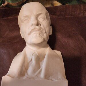 VINTAGE 80s RUSSIAN PLASTER BUST OF LENON